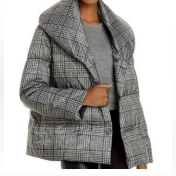 Jason Wu Jackets & Blazers - NWOT Jason Wu Plaid Double Breasted Puffer Coat